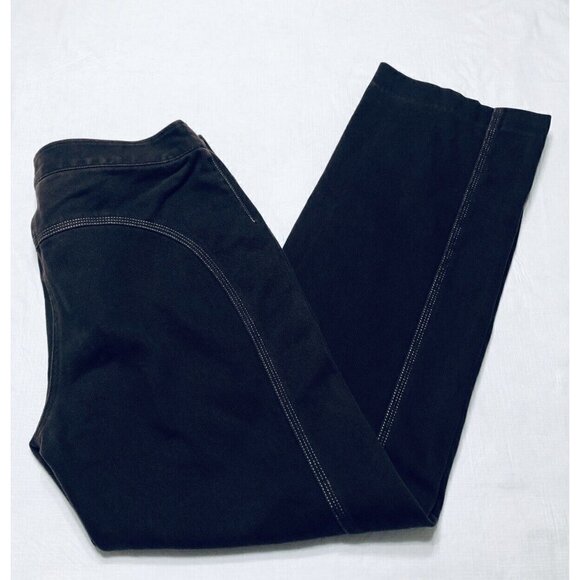 J Crew Womens Size 10 Straight Leg Pants Metallic Stitching Brown Boho - Picture 3 of 7